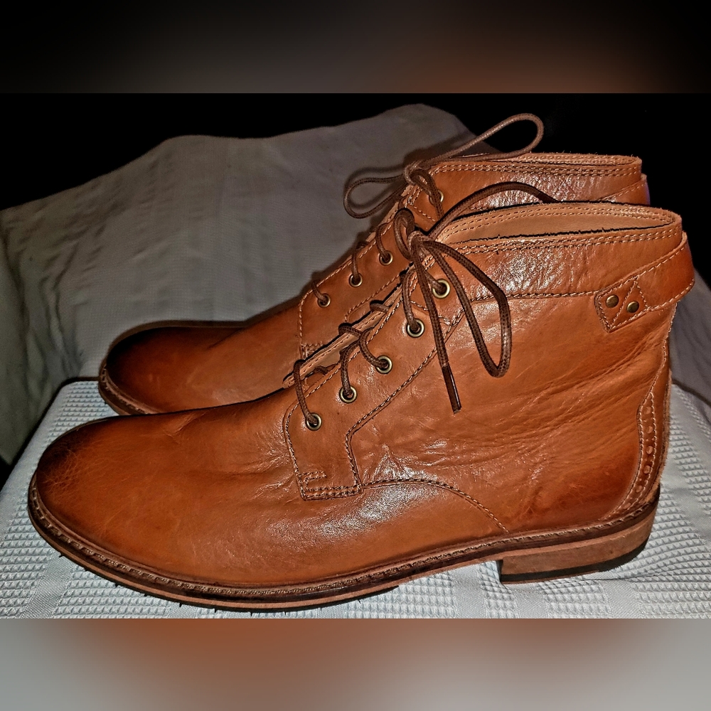 CLARK'S - Men's Clarkdale Bud - Dark Tan Leather Boot | Size 12m